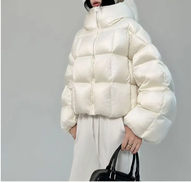 2025 Autumn-Winter Fashion Stylish and Versatile New Hooded Cotton Coat for Women