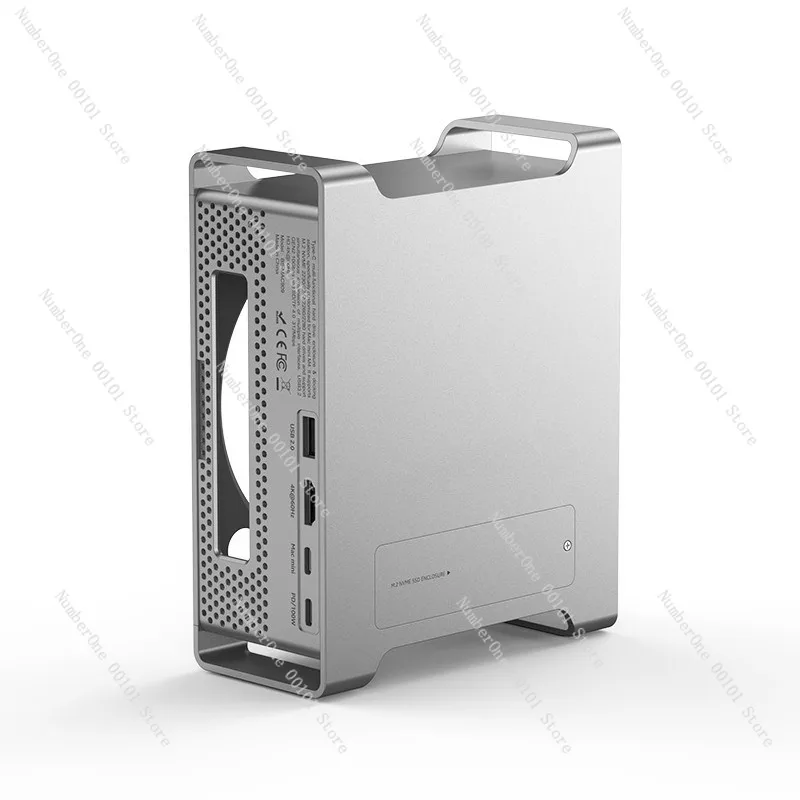 

Регулируемая подставка-док-станция с корпусом для NVMe SSD, USB 3.2 Gen2, кардридером SD 4.0, многопортовым хабом и отсеком для твердотельного накопителя M.2