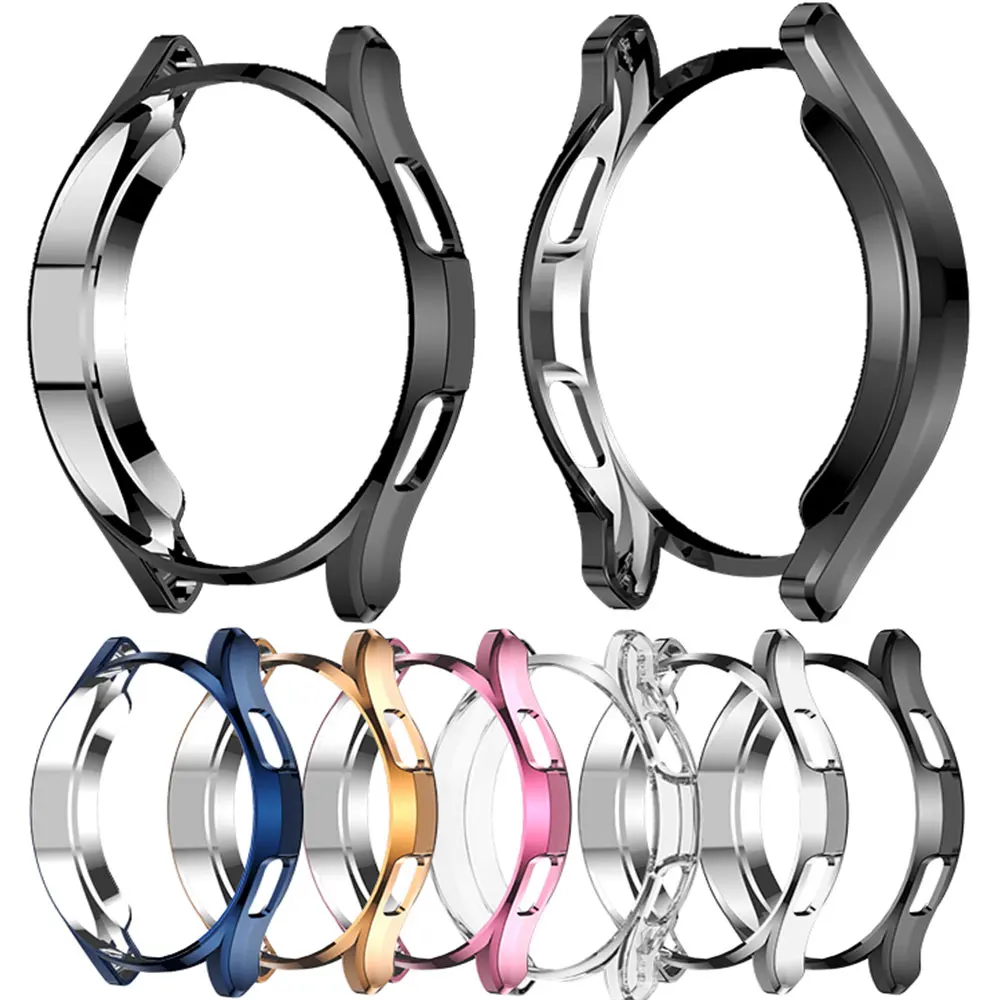 Case for Samsung Galaxy Watch 4 Classic 42mm 46mm TPU Plated Cover All-around Bumper Screen Protector Shell Smartwatch Accessory