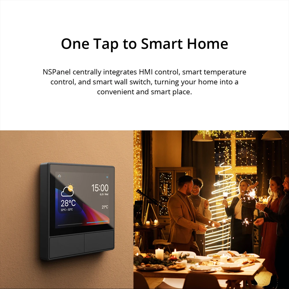 Sonoff NSPanel Smart Scene Wall Switch EU/US eWelink Themostat WiFi Smart Switch For Alexa Google Home Voice Control