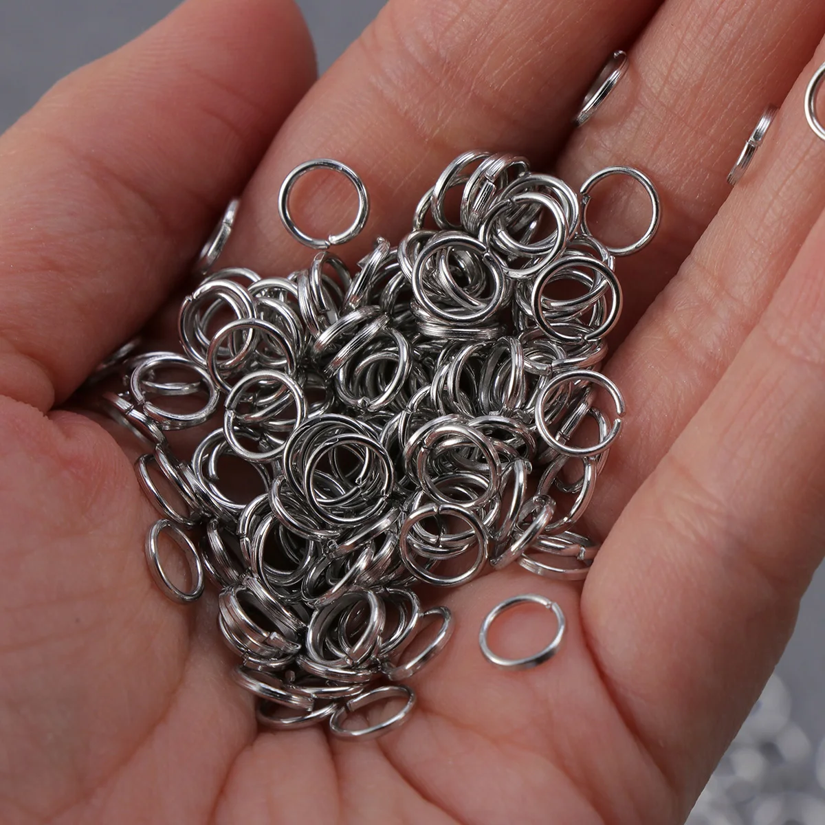 

500 pcs Closed Rings Silver DIY Jewelry Making Supplies Craft Charms Silver Jump Rings Bracelets Necklaces Metal Sterling