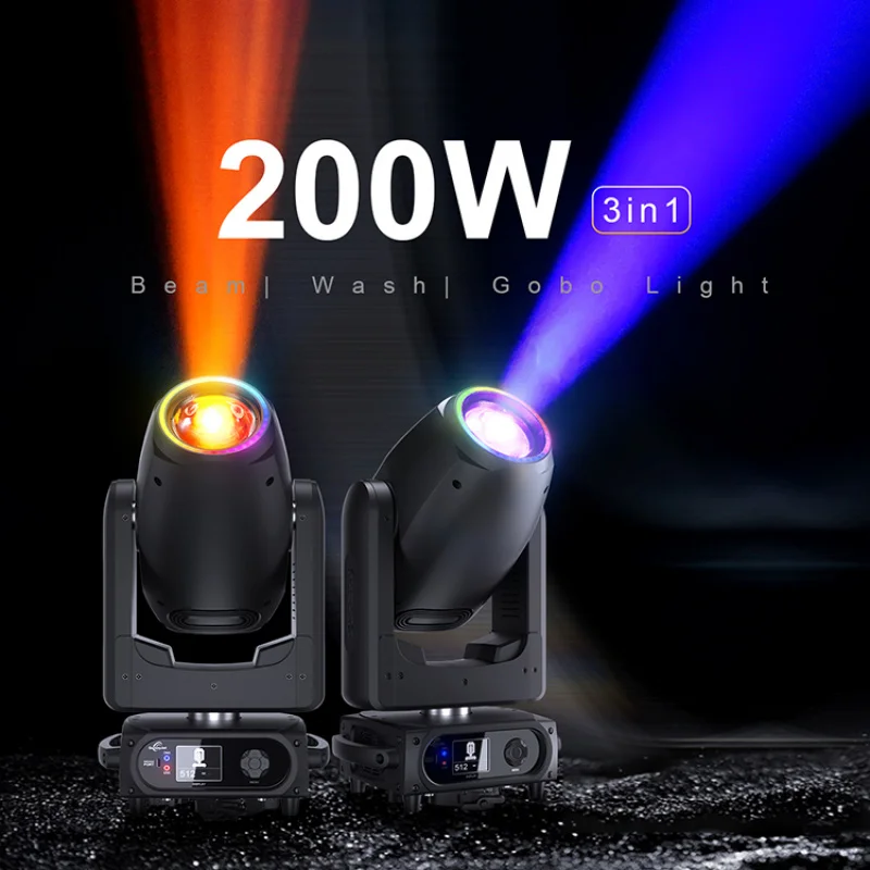 

SHEHDS China 3in1 Led Moving Heads Light 200 w Beam 200w Beam&spot&wash Dmx 512 Beam Con Aro De 200 for Stage Event Show Party