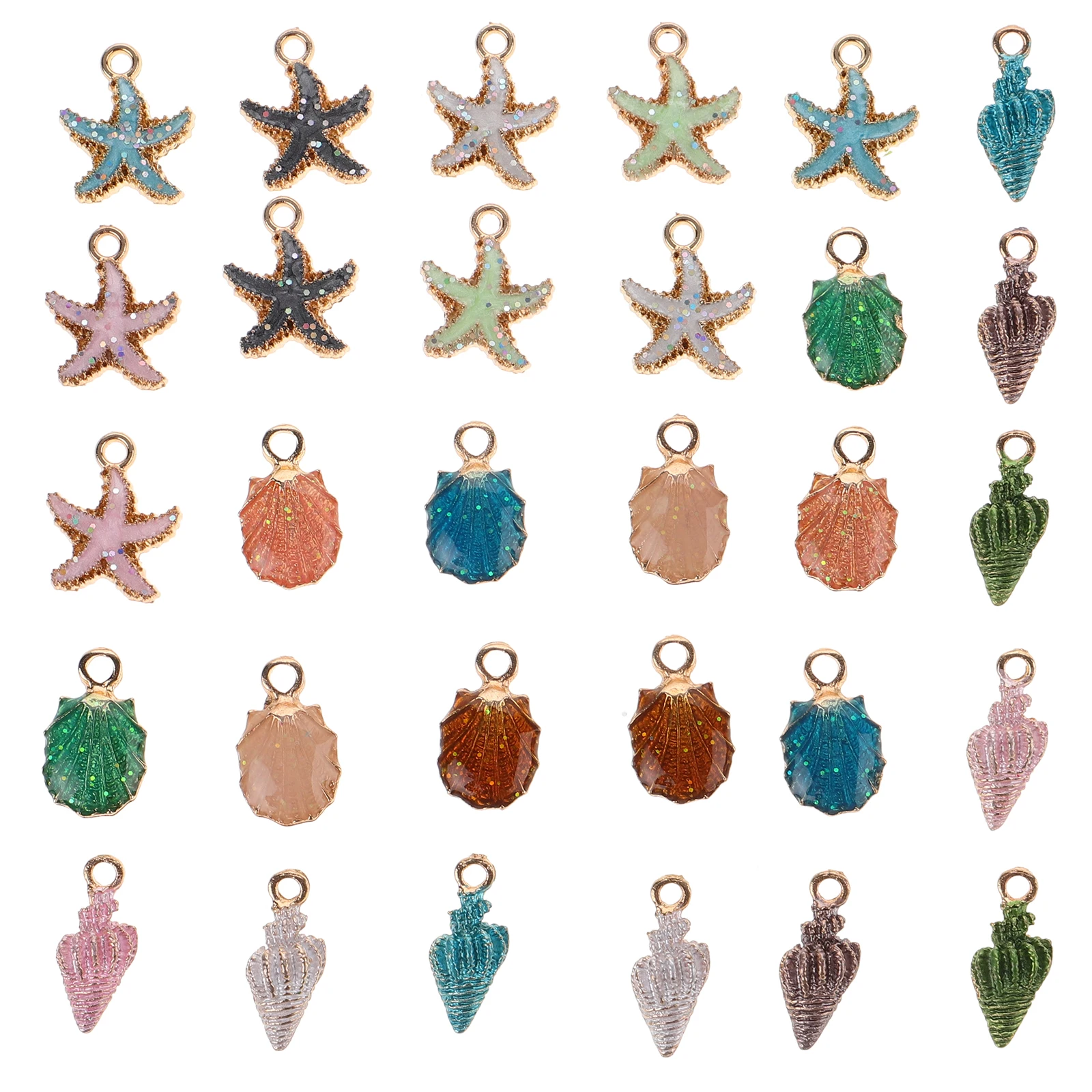 

30 Pcs Alloy Pendant Necklace Making Supplies Gold Plated Diy Jewelry Accessories Women Craft Decorations Scrapbooking Charm