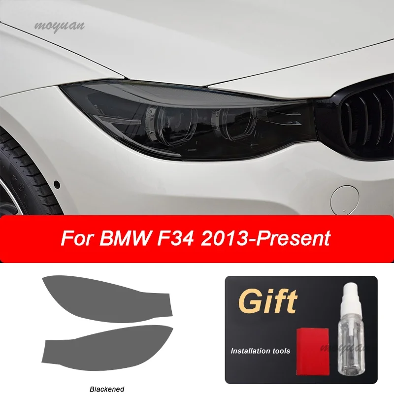 

2 шт., прозрачные ТПУ наклейки для автомобильных фар BMW 3 серии GT F34 2013