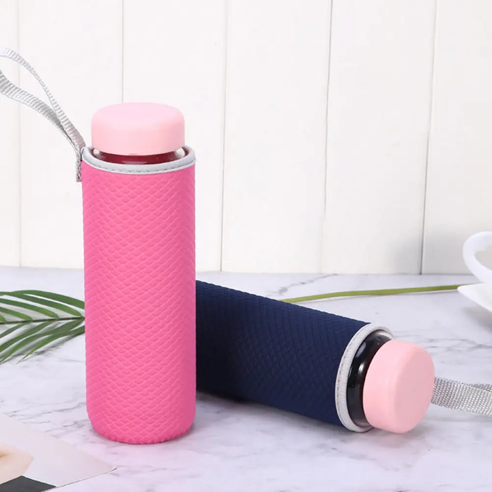 

4Pcs Thermal Insulated Water Bottle Sleeve for 550Ml Glass Cup Heat Preservation Anti-Scald Portable Cup Cover Carrier Pouch