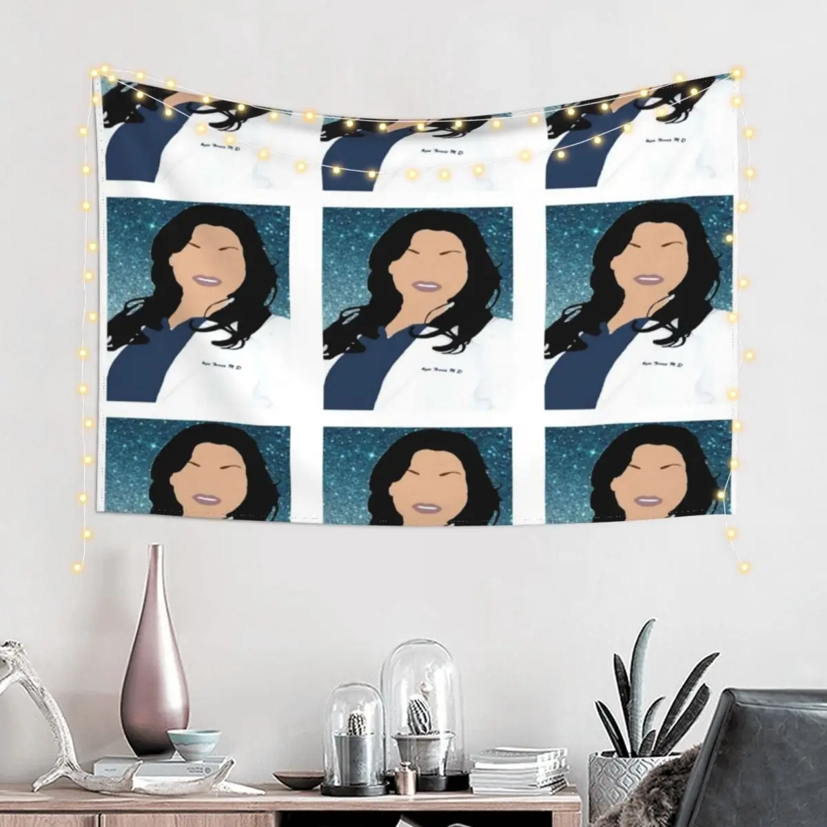 Callie Torres Blue Sparkle Tapestry Bedroom Organization And Decoration Cute Room Decor Wall Art Home Supplies Tapestry