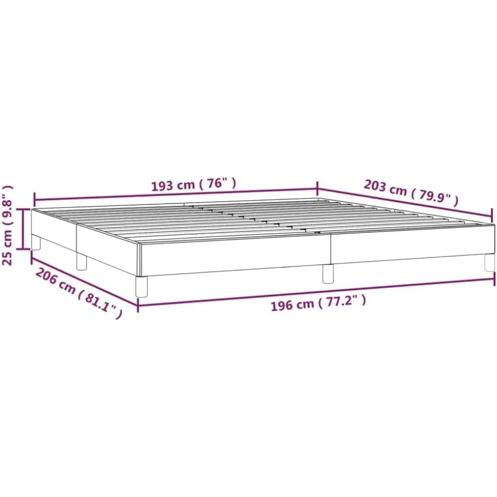 Full Size Bedstead, Mattress Base, Platform Bedstead, Flat Noodles Bedstead Light Gray 76 