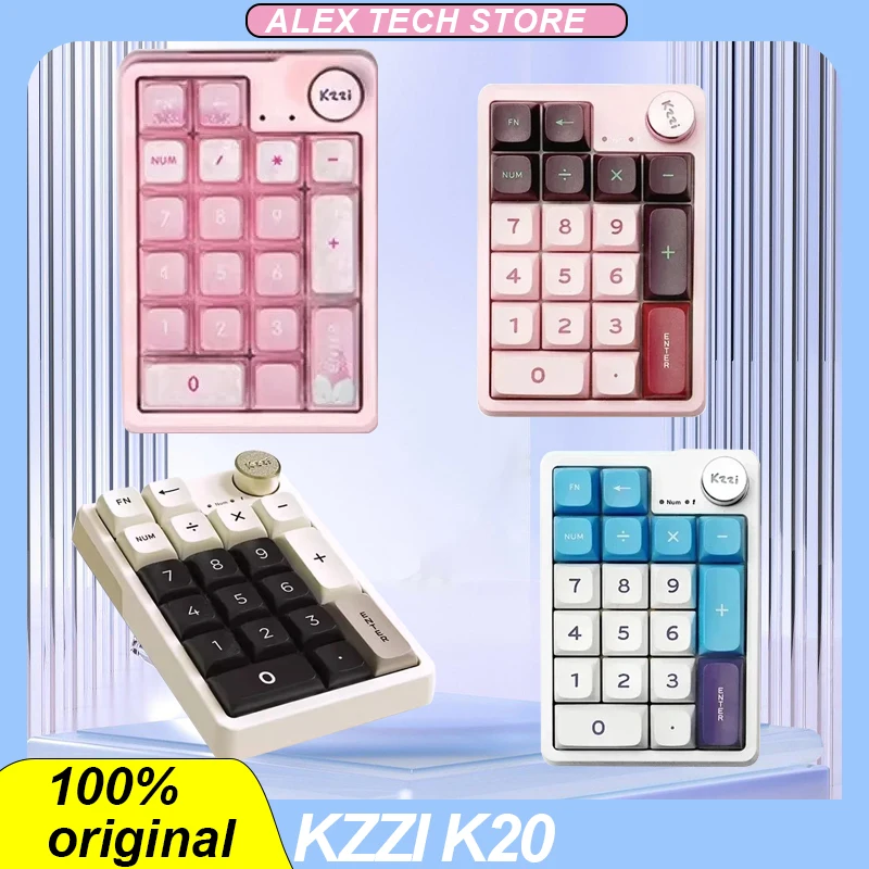 

Kzzi K20 Mechanical Keyboard Tri-Mode 2.4g Wireless Bluetooth 19 Key Hot Swap Gasket Rgb Customized Mini Keyboard Pc Office Gift