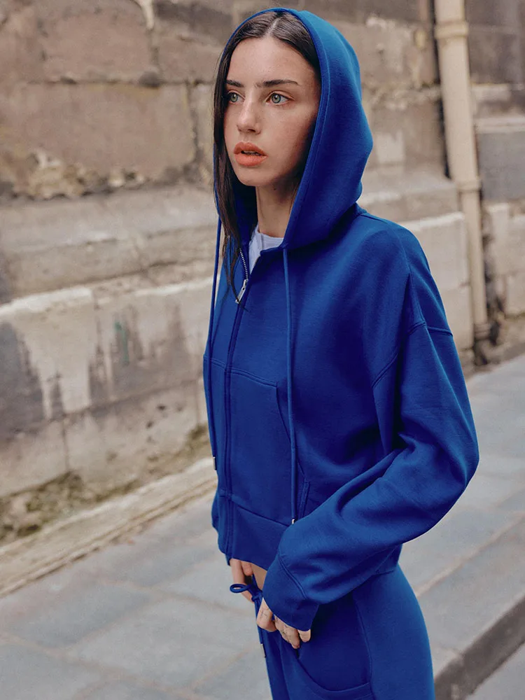 New Arrival Autumn ZA2026 Women's Hoodie Sweatshirt 3641814 Bell Bottom Pants 3641815 Short Outerwear Ladies Fashion