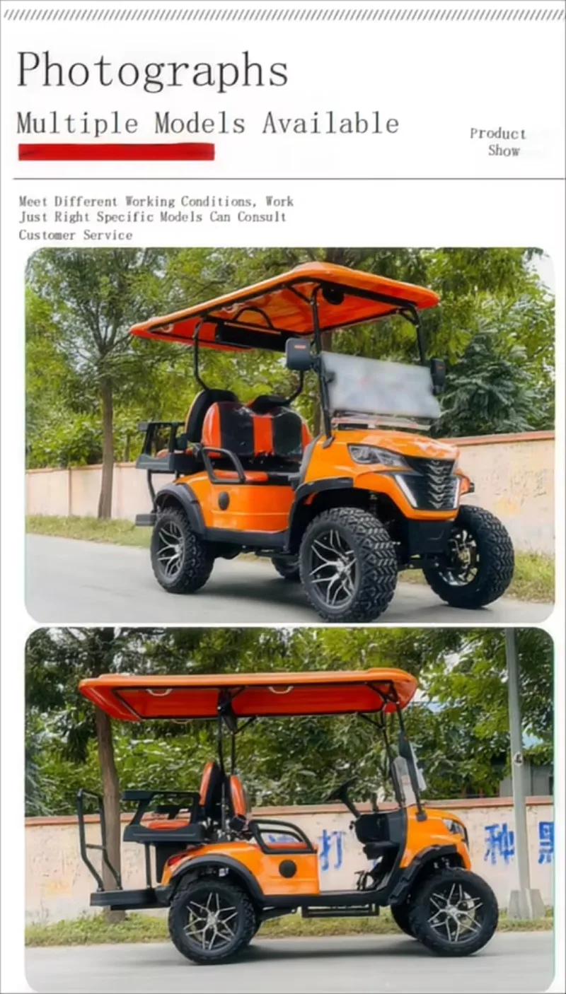 YTYINGolf Scooter 4 Wheel Ultra-strong Load-bearing Tourist Cart Electric Golf Cart 4000W Motor With HD Liquid Crystal Display