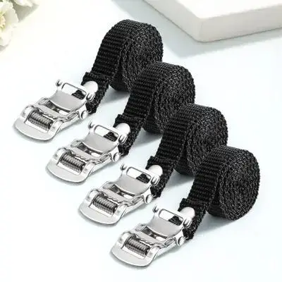 

4 pcs Pedal Toe Straps Replacement Durable Nylon For Stationary Exercise Bike Foot Pedal Straps Bike Accessories