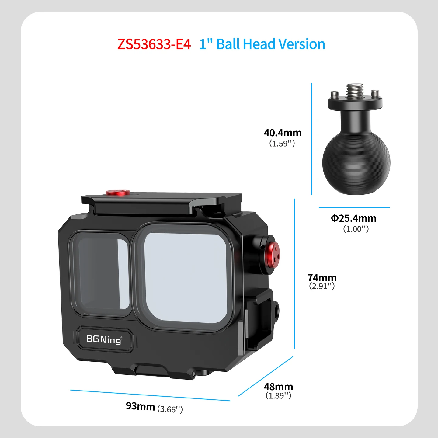 80M Tiefsee-Aluminium-Wasserdichtgehäuse IP68 für Insta360 Ace Pro 2 Action-Kamera-Käfig mit Schnellverschluss-Tauchgehäuse für Unterwasserfotografie – Detail 29