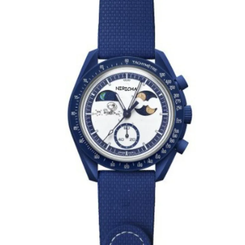  2025 ساعة كوارتز رجالية متعددة الوظائف سوار فولاذي غير قابل للصدأ كريستال الياقوت مقاوم للماء التقويم مضيئة الأعمال عادية #5