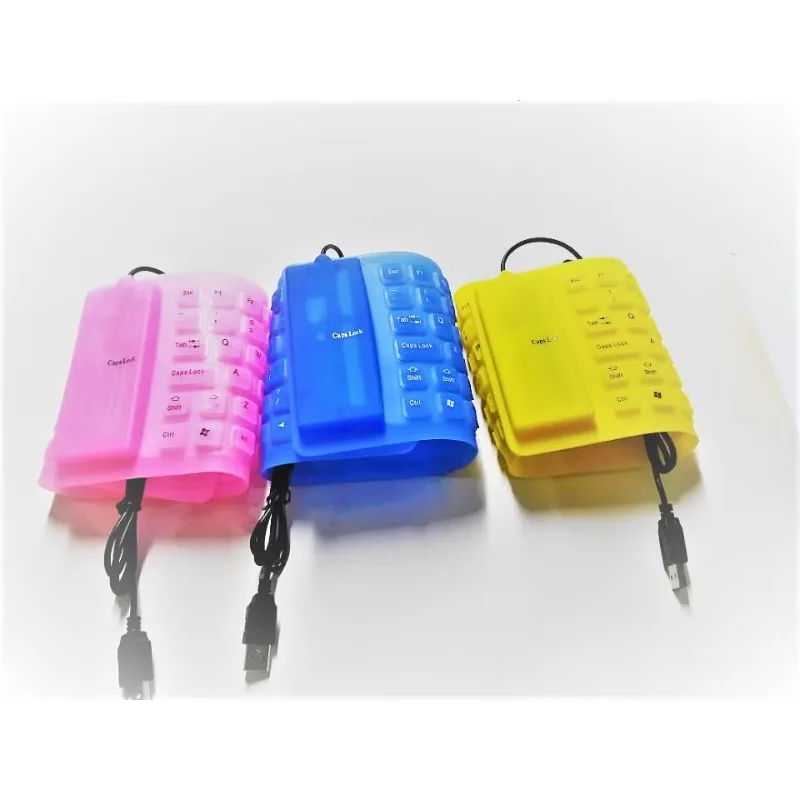 85 Keys Silicone Keyboard Anti-splash Soft Keyboard Wired Mute Keyboard