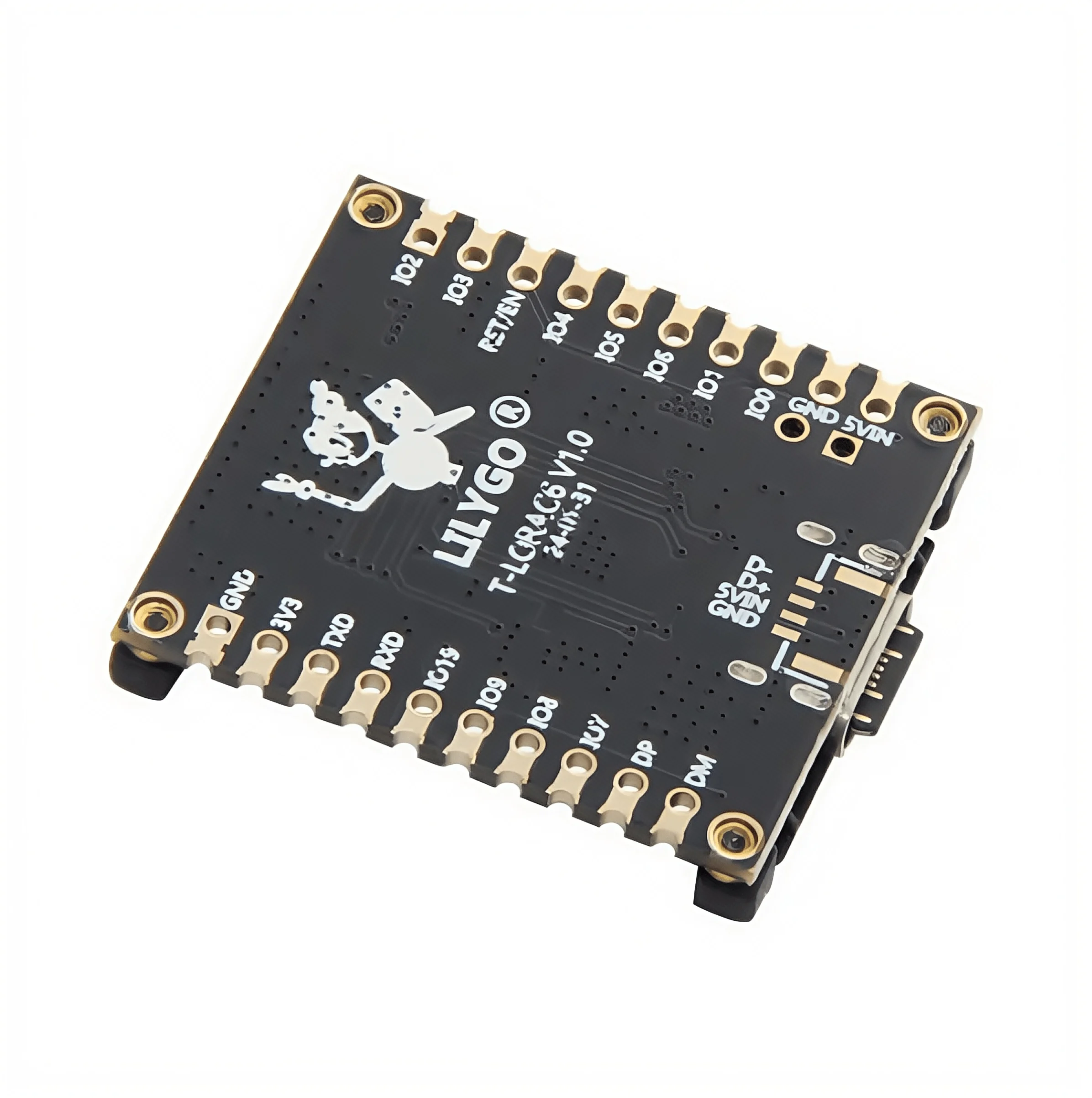 LILYGO® T-LoRaC6 Main ESP32-C6 LoRa Module SX1262 868MHz 915MHz LoRaWAN Long Range Low Power Development Board Stamp Holes PCB