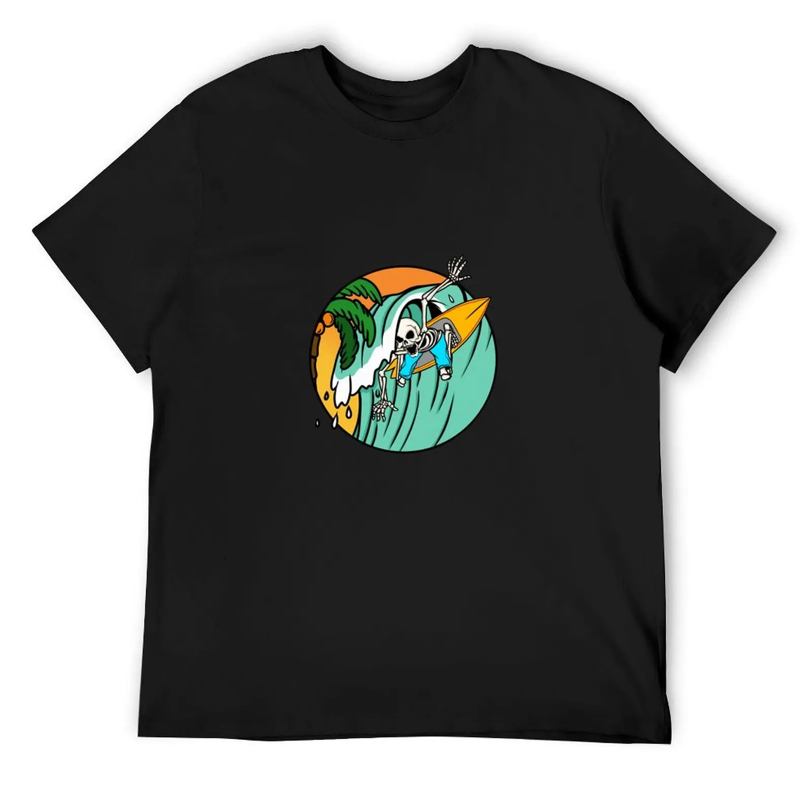 

Surfer, skeleton surfing T-Shirt graphic t shirt vintage Louboutins summer 2025 men t shirt