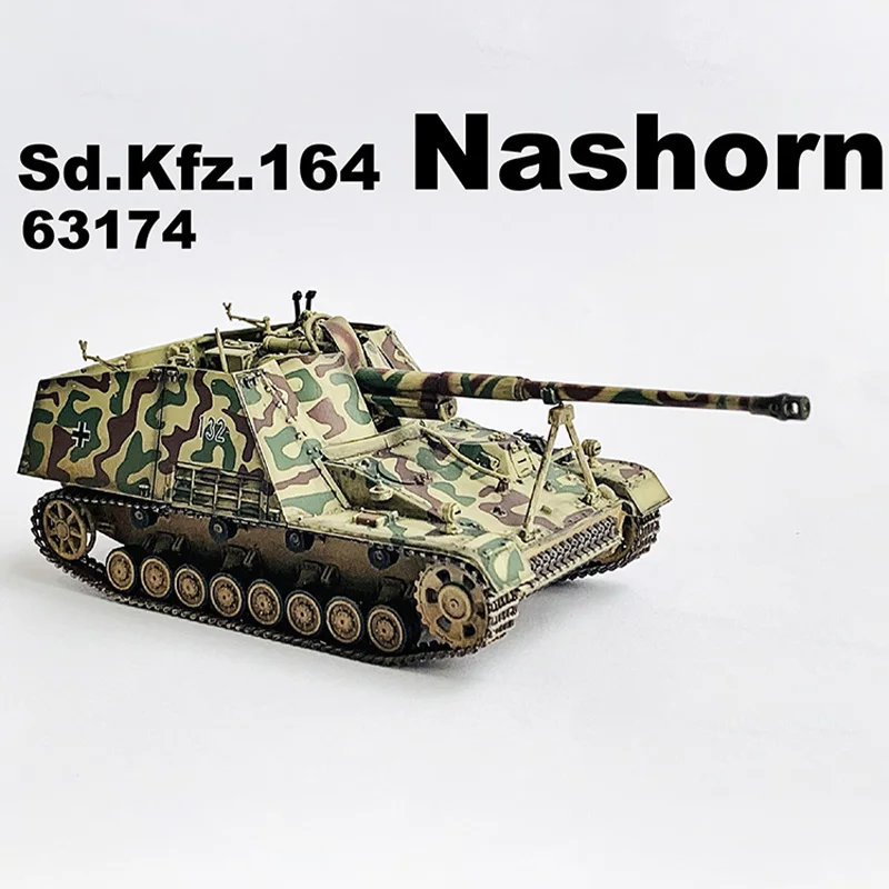 63174 63175 1/72 échelle allemande Sd.Kfz.164 Nashorn automoteur Anti-réservoir pistolet Simulation réservoir modèle affichage Souvenir à collectionner