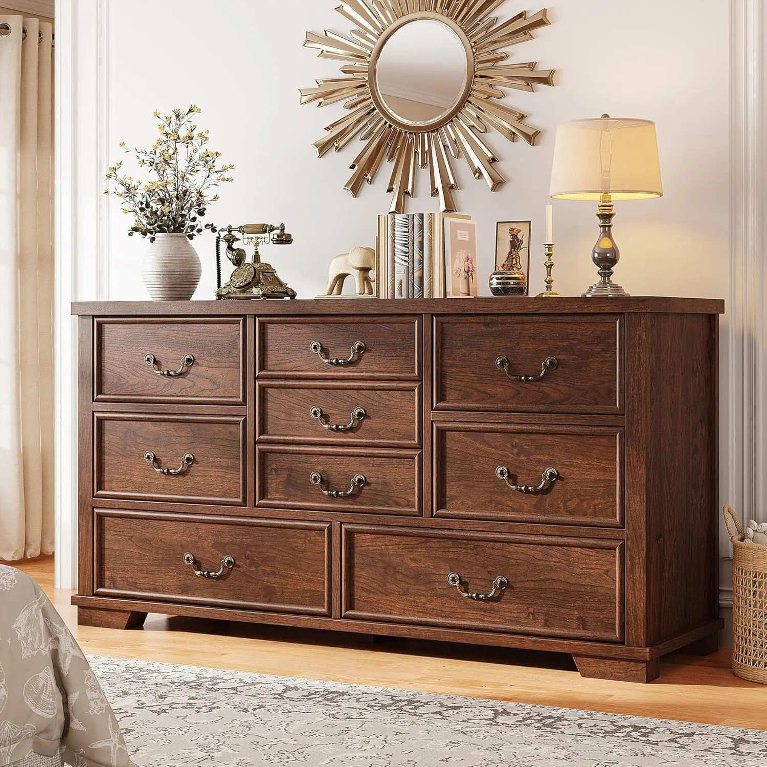 Enhomee 9 Drawer Dresser For Bedroom, 52