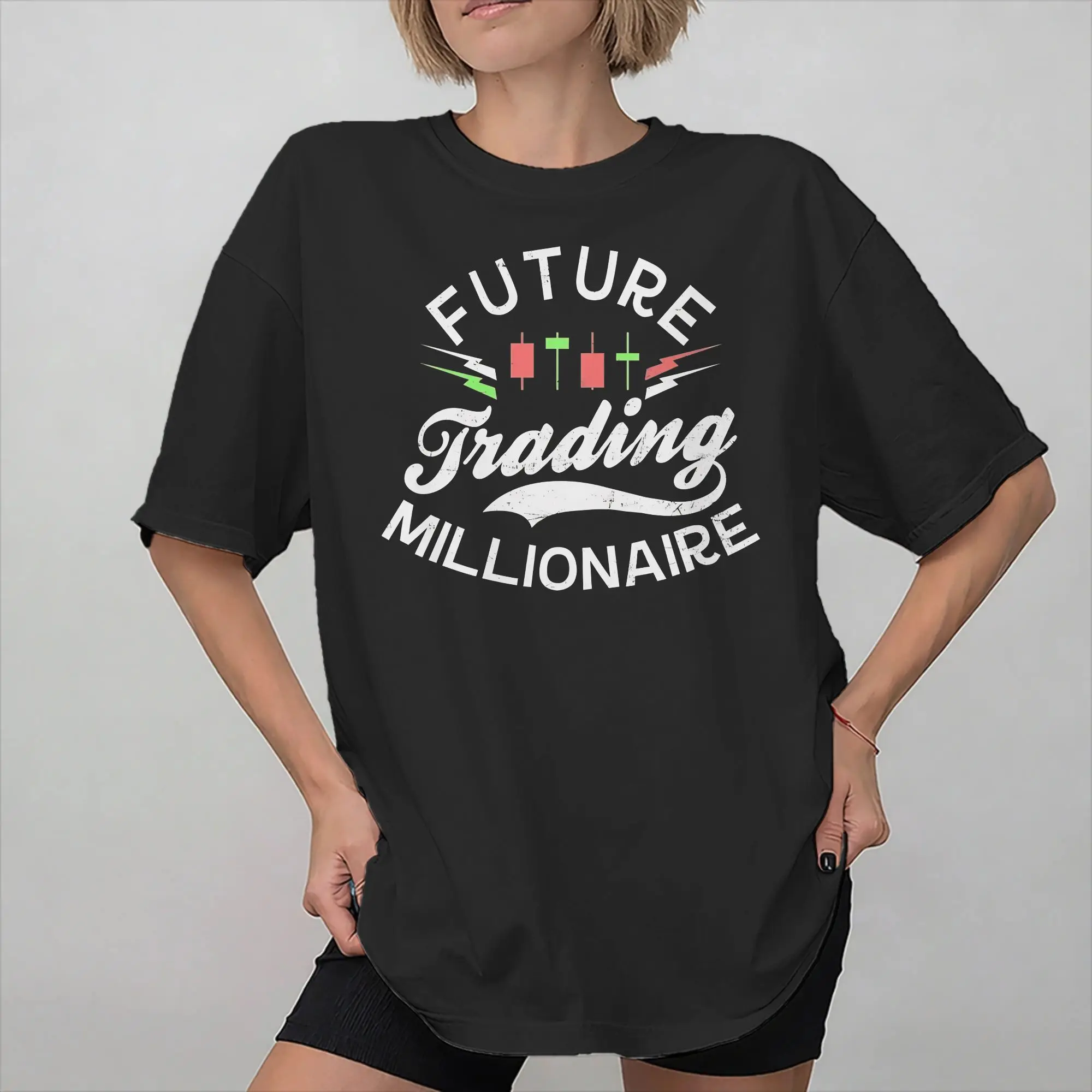 Future Forex Millionaire Chart Graphic Printed T Shirt for Men Women  Pure Cotton  Tee Shirt Clothing