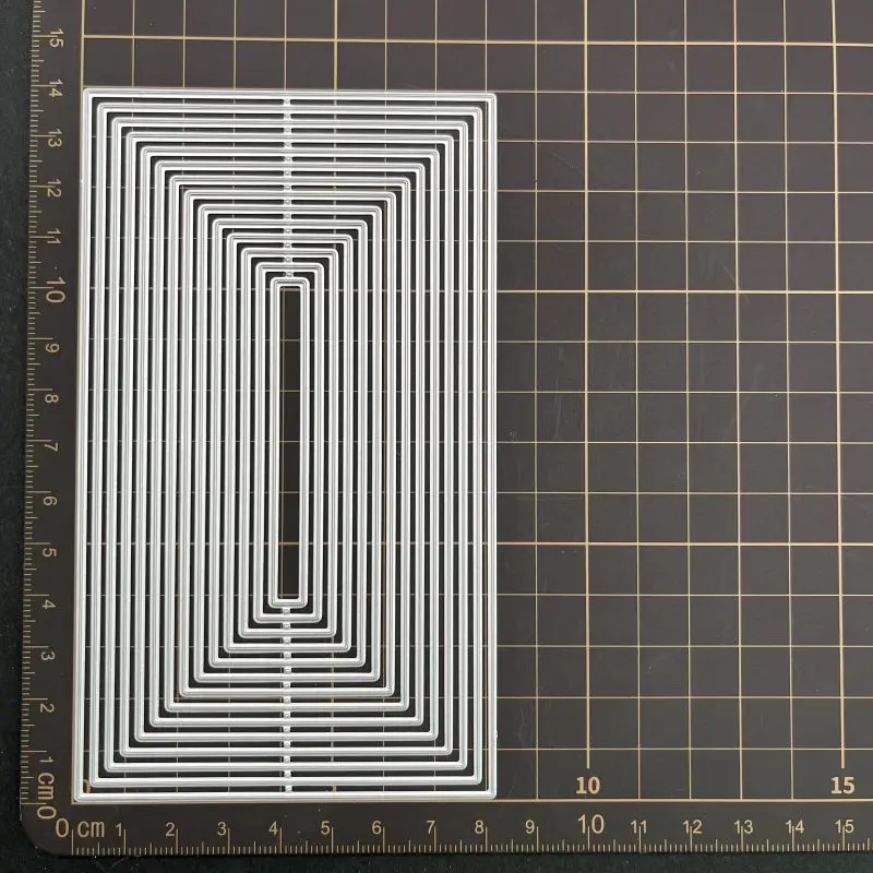 9 Soorten Vorm Van Geometrie Metalen Stansmessen Stencils Voor Diy Scrapbooking Decoratieve Embossing Handwerk Stansen Template