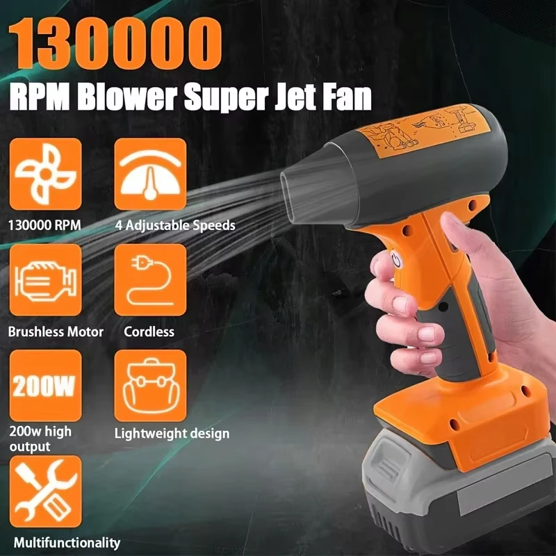 For Milwaukee Makita DeWalt，Bosch turbojet 130.000RMP Violent blower turbine blower Jet fan Strong fan Handheld wind speed tool