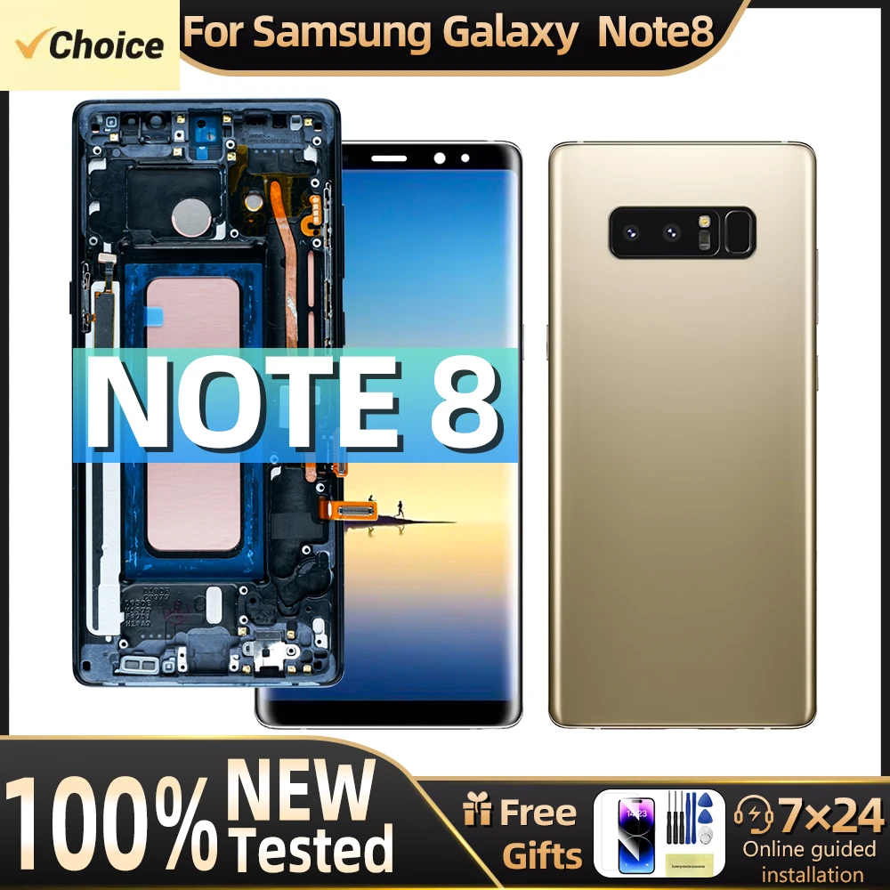 100% Tested AMOLED For Samsung Galaxy Note8 SM-N950A N950U LCD Touch Screen LCD For Samsung Galaxy Note 8 N950 Display