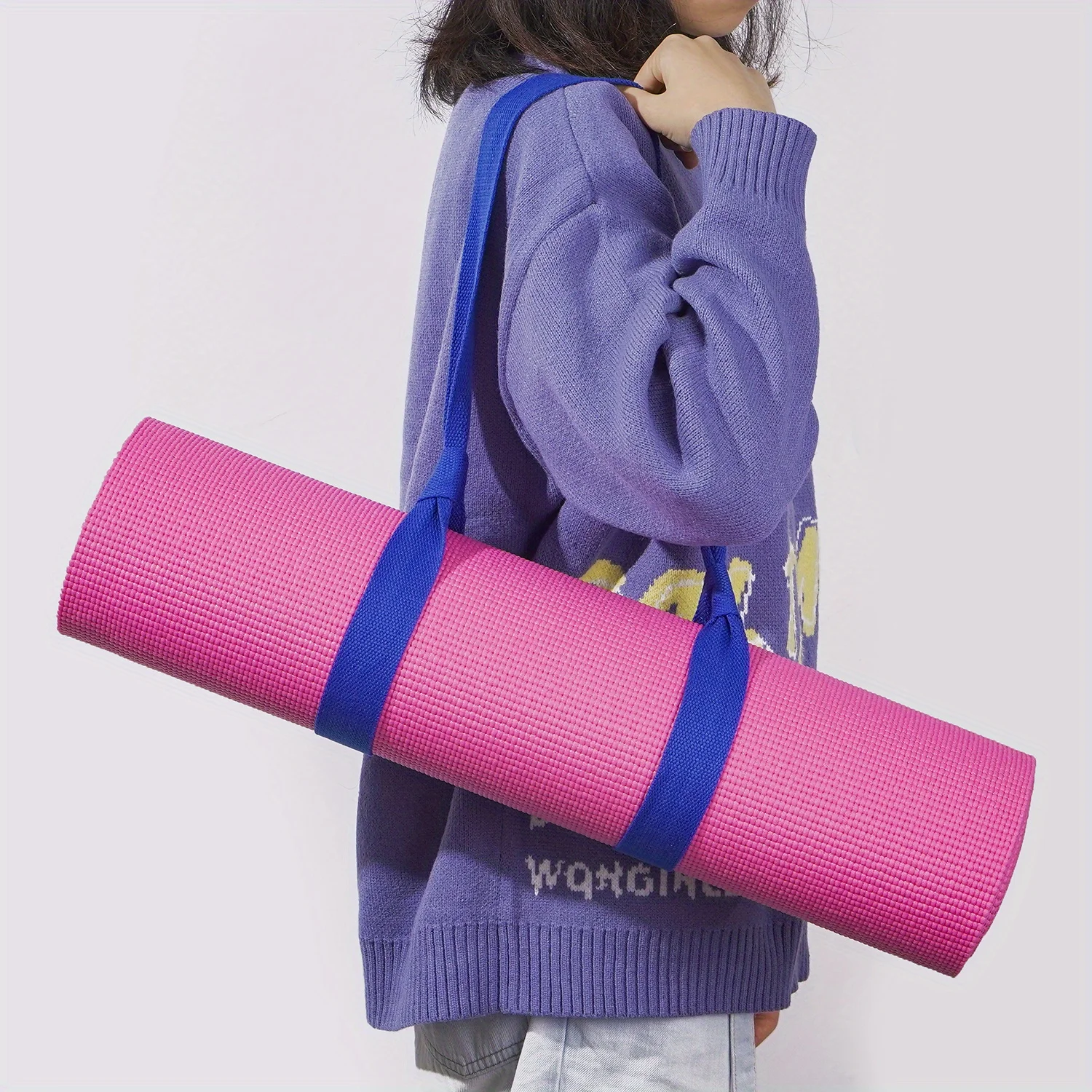 Yoga Straps Exercise Mat Straps Rope Two Way Elastic Yoga Straps Cotton Yoga Mat Strap