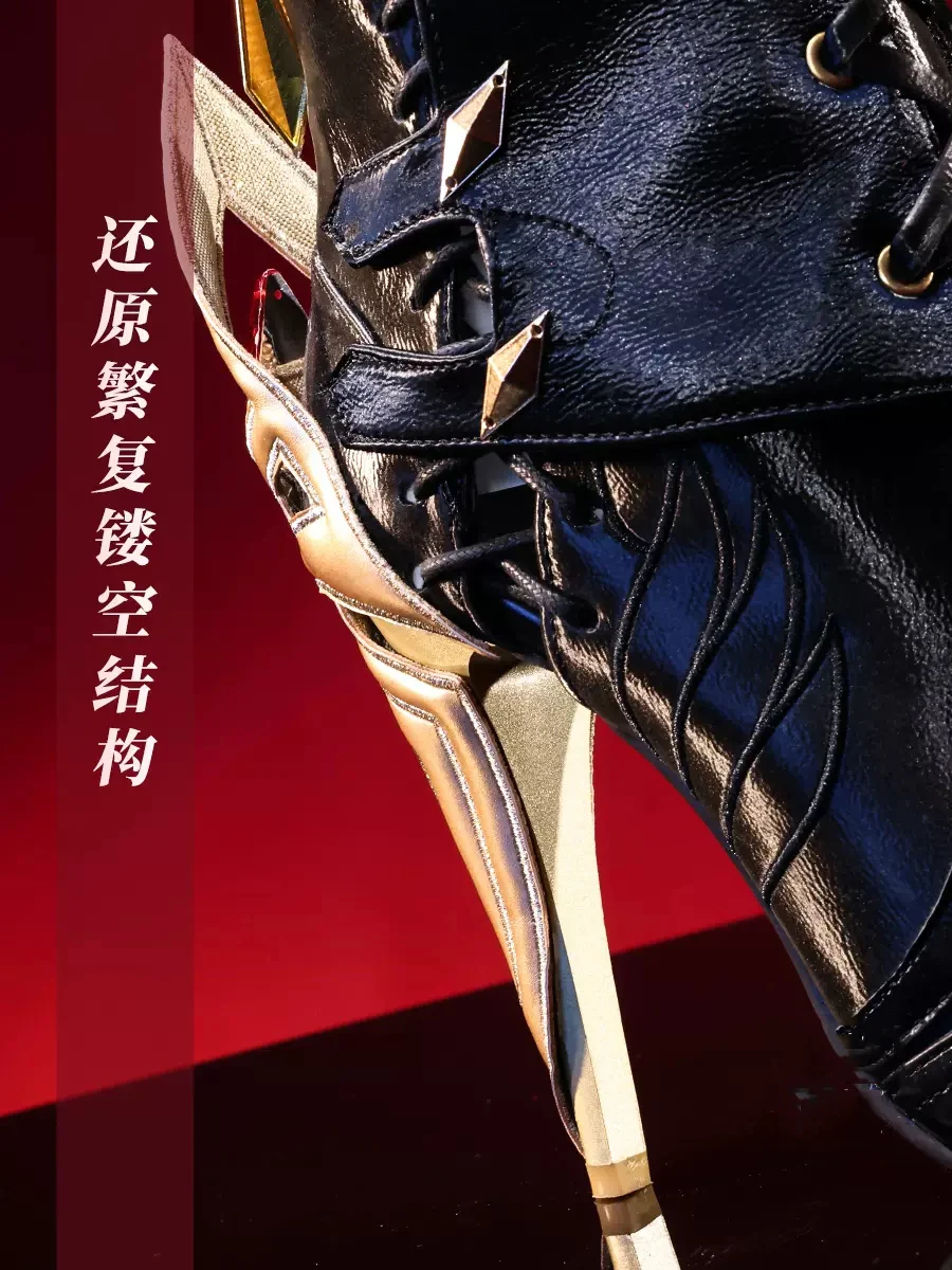 In stock Cos Genshin Impact Anime Game Cosplay The Knave Arlecchino Shoes Accessories High Heels