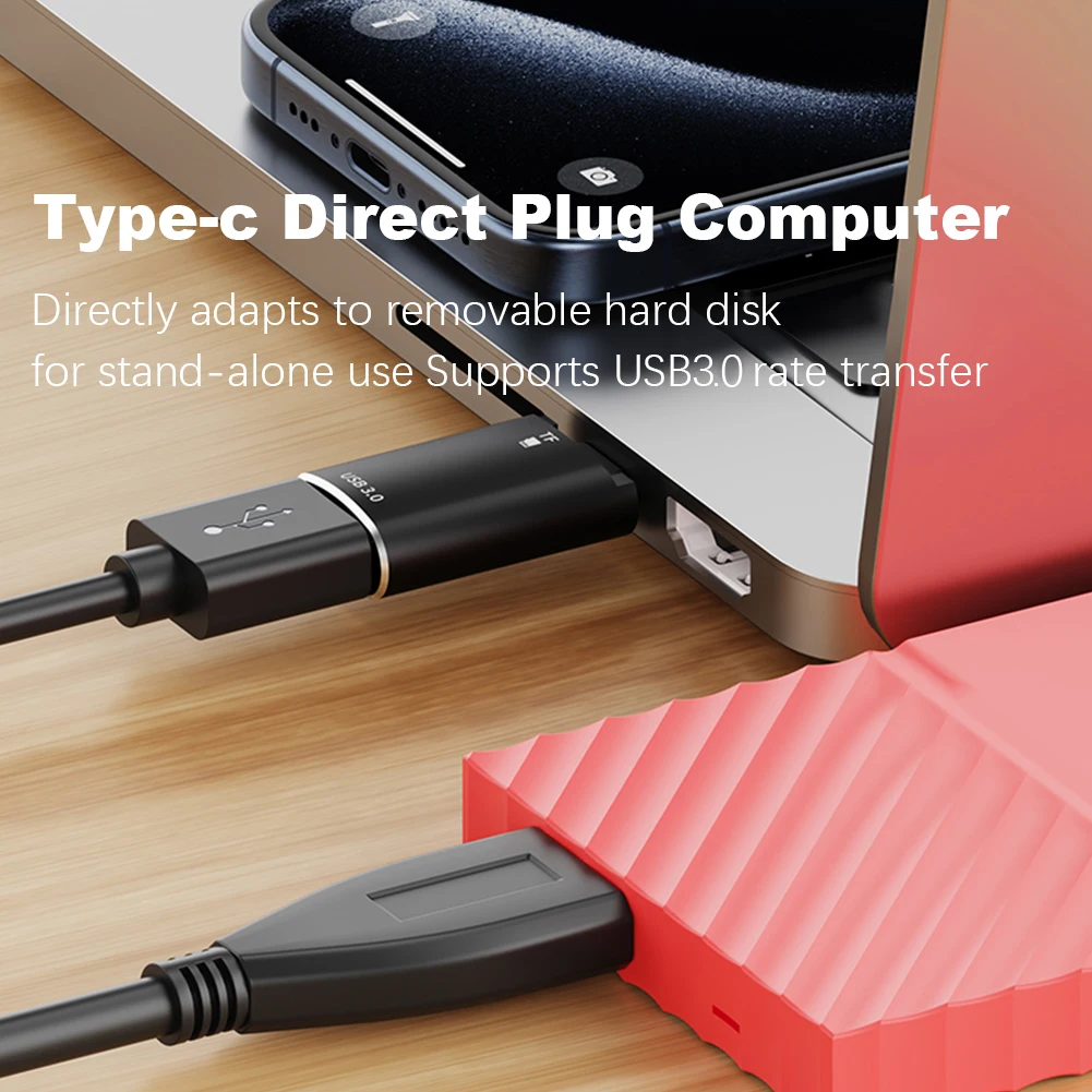 2-in-1 Type-C To USB 3.0 OTG Converterfor iPhone 15 5Gbps Speed TF Card USB Drive Card Reader Type-C To USB Adapter Connector