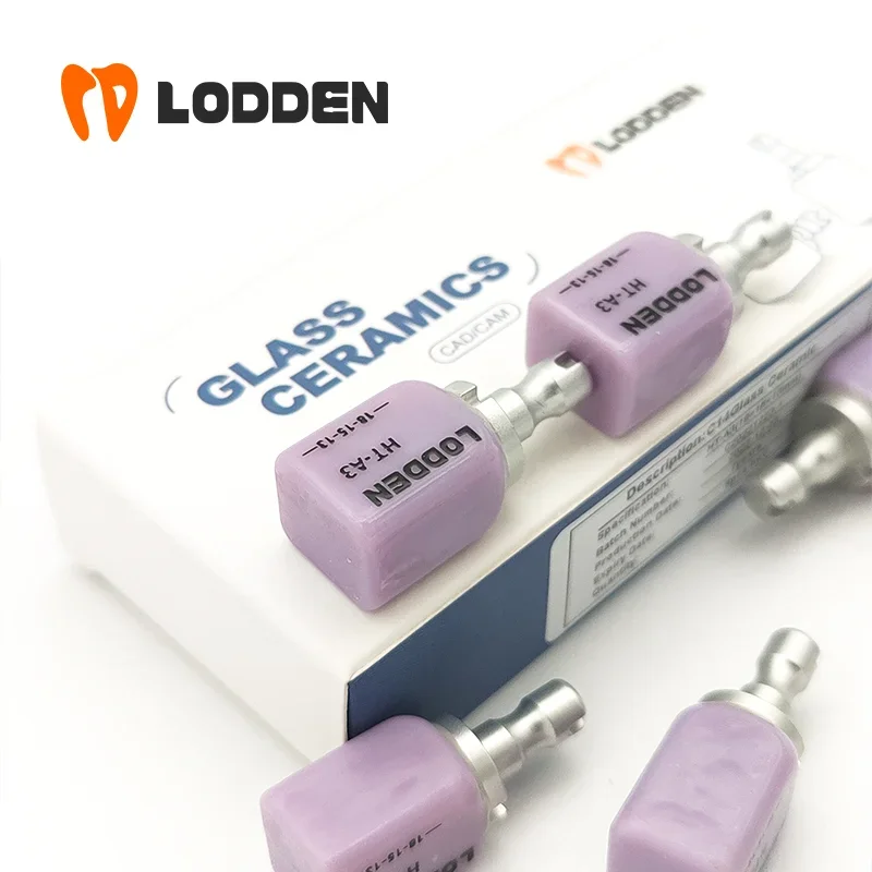 5pcs Lodden Lithium Disilicate C14 Glass Ceramic Blocks LT/MT/MO/HT Dental Lab Material for CAD CAM Sirona Cerec Milling System