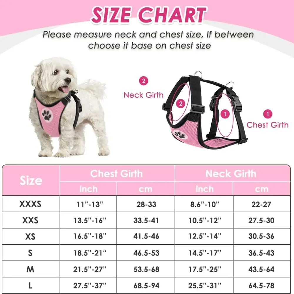 # Dog Car Harness Seatbelt Set, Dog Vest Harness Adjustable with Breathable Mesh & Vehicle Safety Seat Belt Tether with Elastic