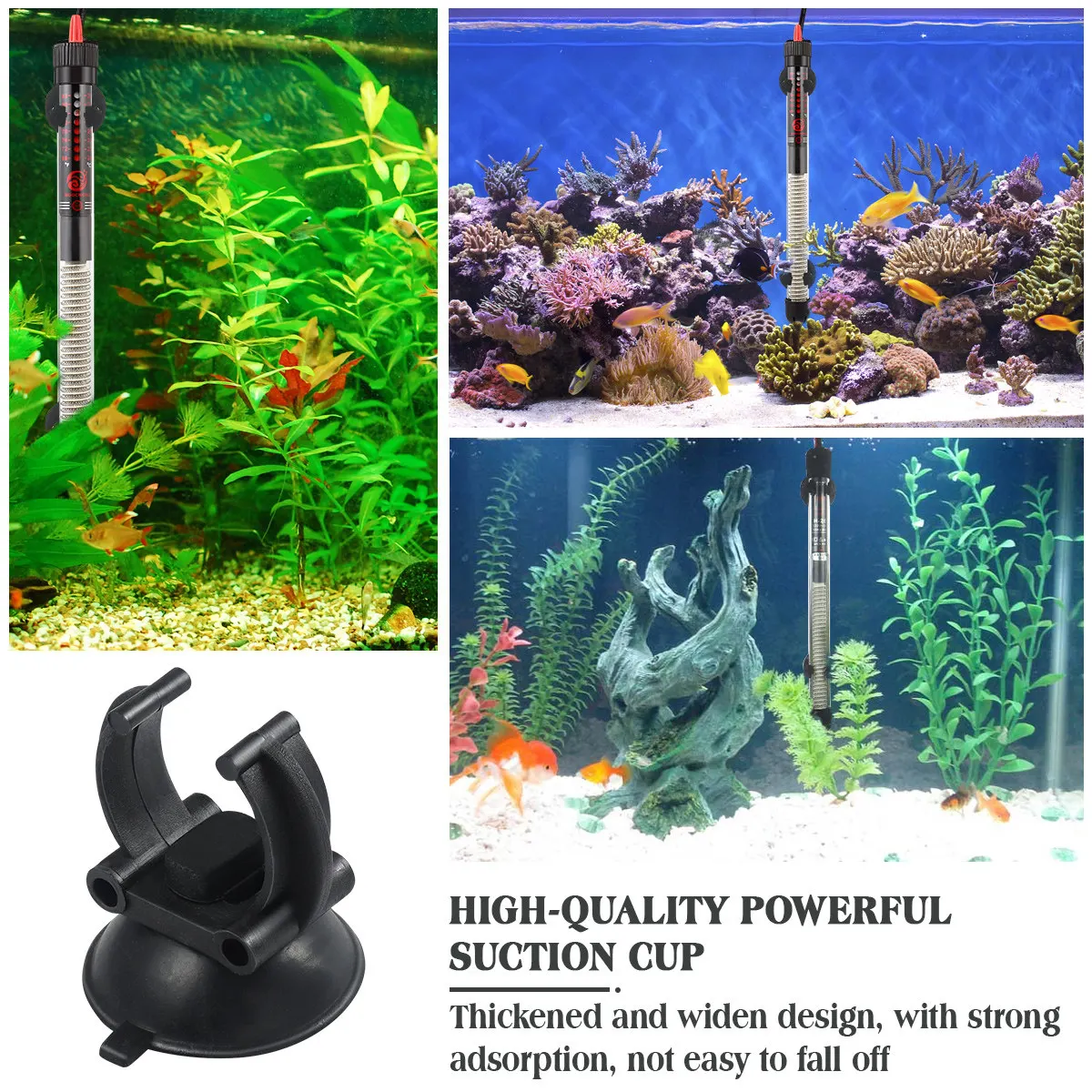 10Pcs Aquarium Suction Cup Clip Holder Aquarium Heater Fixing Clip Heating Rod Detachable Open Mouth Airline Tube