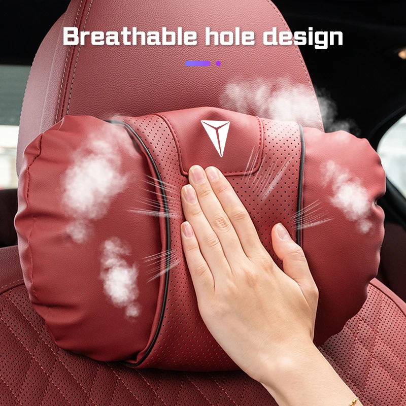 

For Changan Deepal S05 S07 SL03 L07 S7 S7i Car Headrest Neck Pillow Lumbar Support High Quality Nappa Leather Accessories