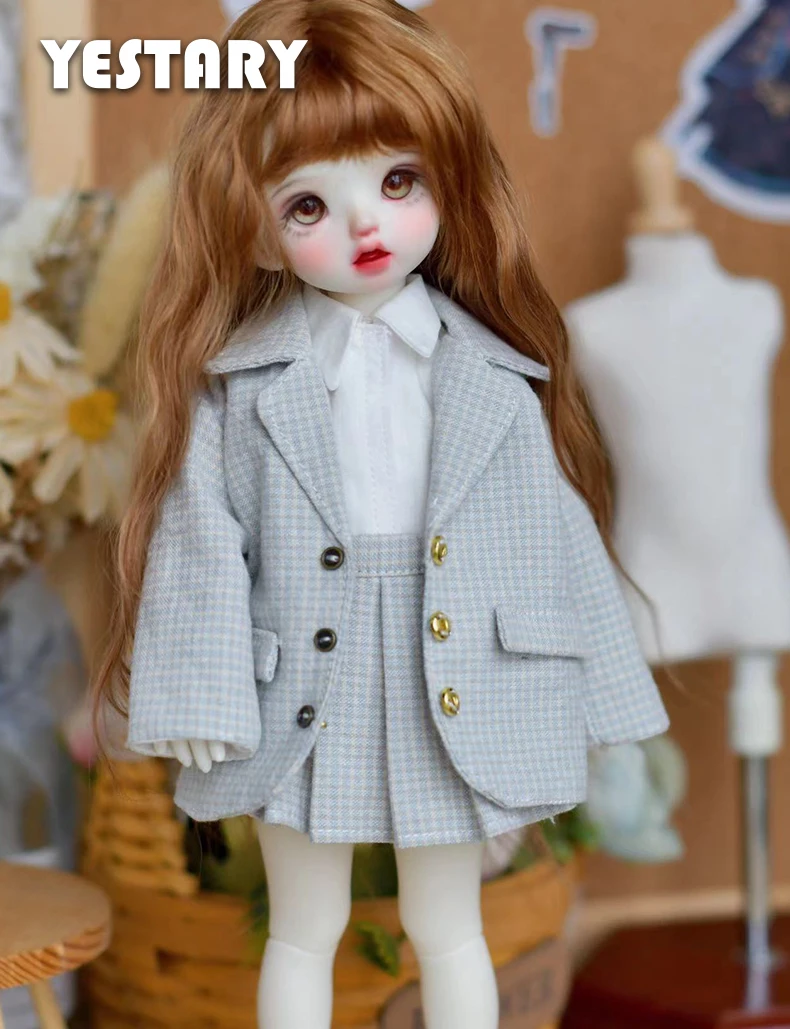 

Одежда для шарнирной куклы YESTARY, аксессуары для кукол 1/6, костюм из четырех предметов, Униформа, блейзер ручной работы, готовый продукт для кукол, подарок