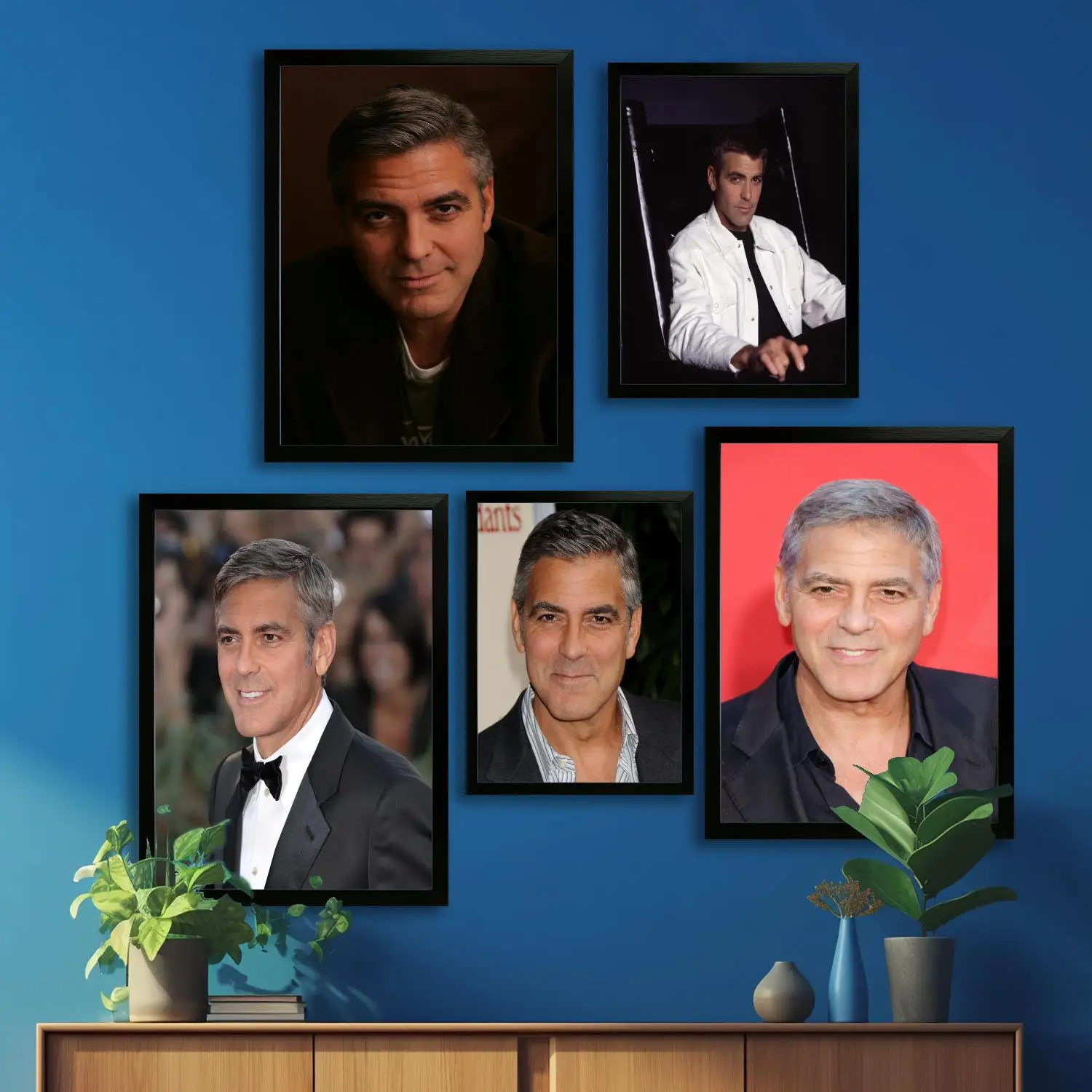 George Clooney Canvas Art Poster and Wall Art, Picture Print, Modern Family, Bedroom Decor, Posters,Decorative painting