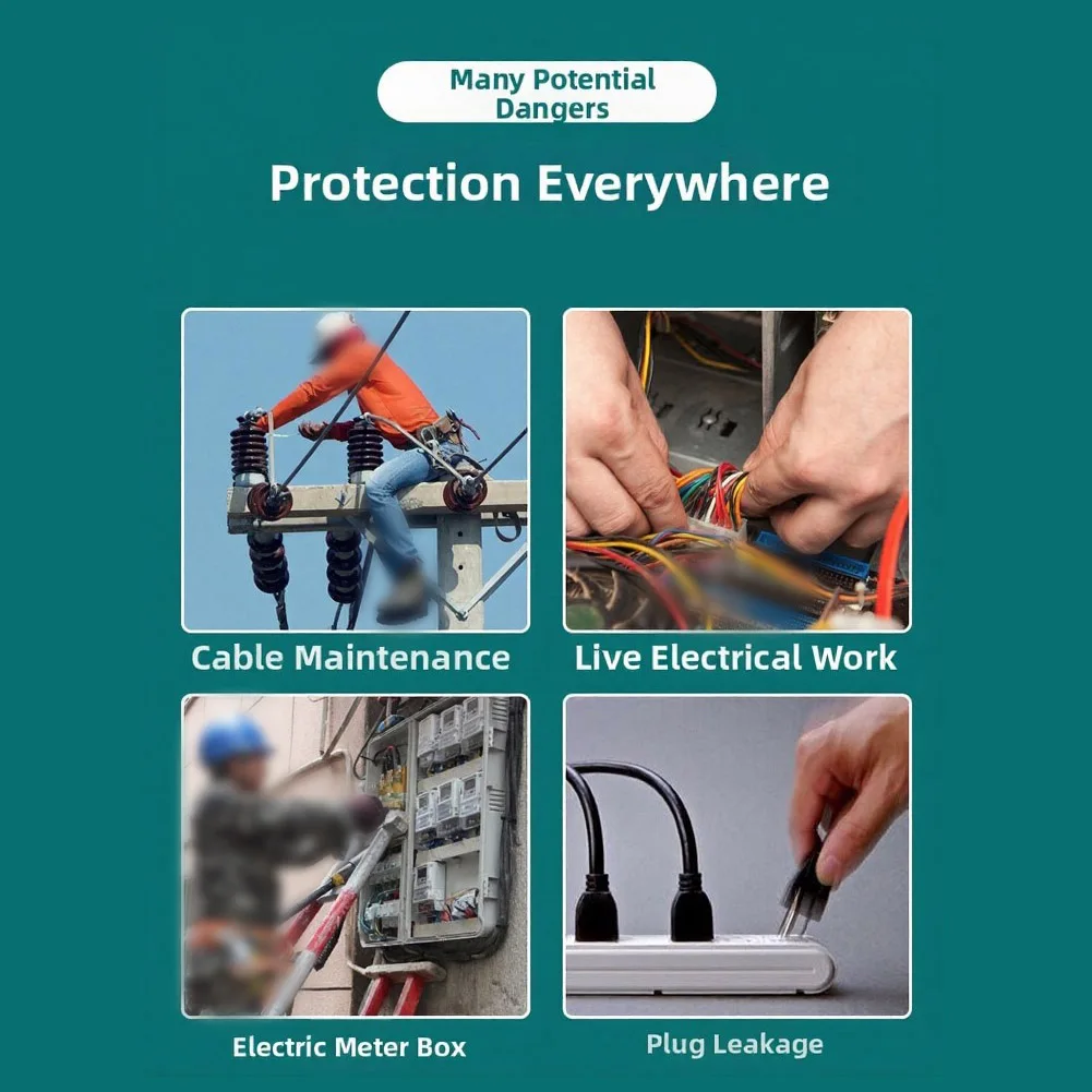 36cm Insulated Electrician Gloves 5KV 220V Rubber Safety Gear For Electricians Flexible Protection Work Electrical Safety Gloves