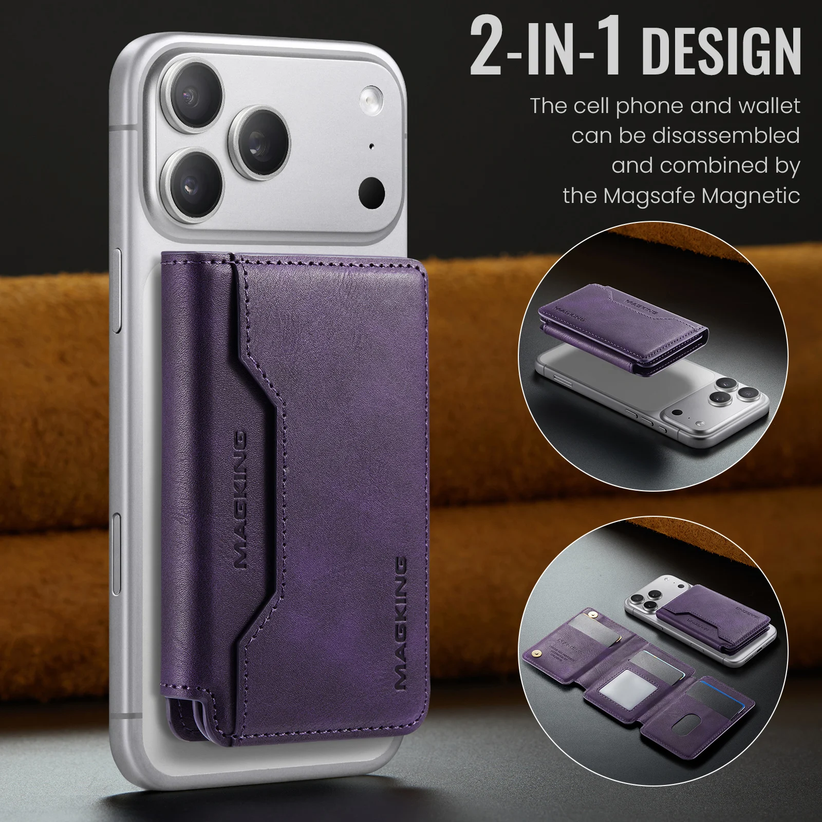 MagSafe Wallet RFID Blocking Magnetic Card Holder