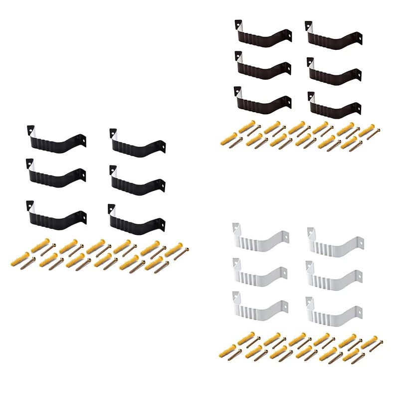 ABJA-Downspout Adapter Gutter Downspout Strap 3X4 Leader Strap 3X4 (6 Pack)