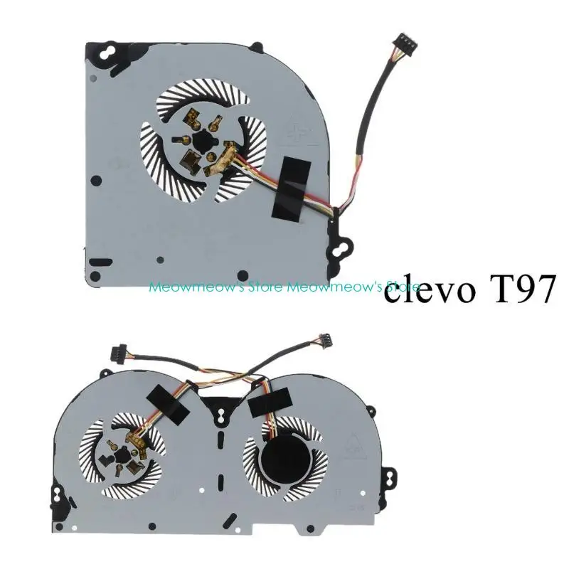 W91A CPU GPU RADIATOR RADIATOR การเปลี่ยนความเย็นพัดลมสำหรับ Clevo P950 P950HR P950ER T97 T96E T800 4 สายไฟพัดลมระบายความร้อนลวด