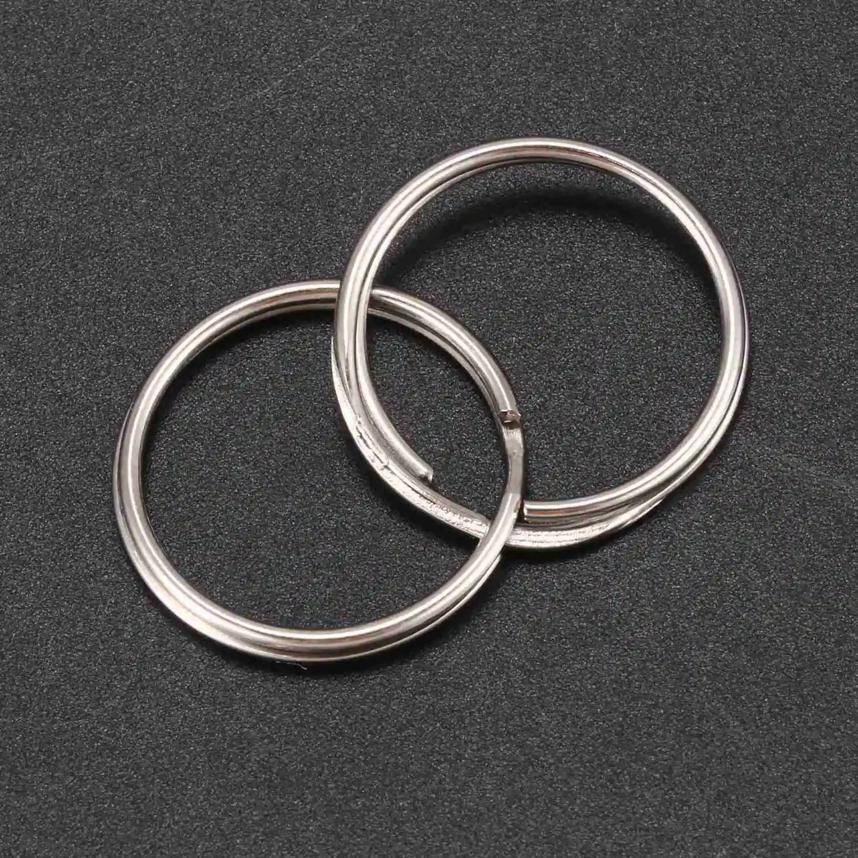 

AB35-120 Pcs 20Mm Outside Dia Universal Split Key Rings Keychain Holders