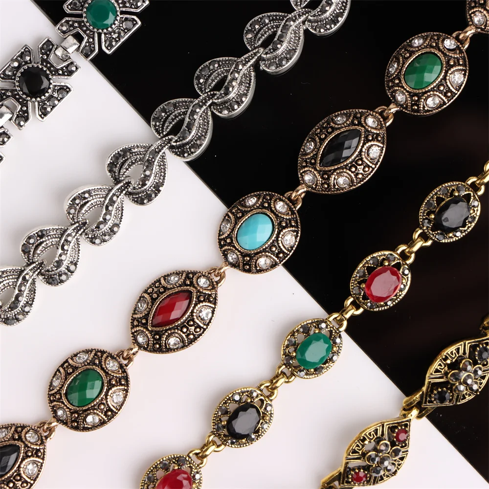 10/20Pcs/lot Bohemian Vintage Ethnic Bracelet For Women Mix Style Party Gift Charm Jewelry Wholesale