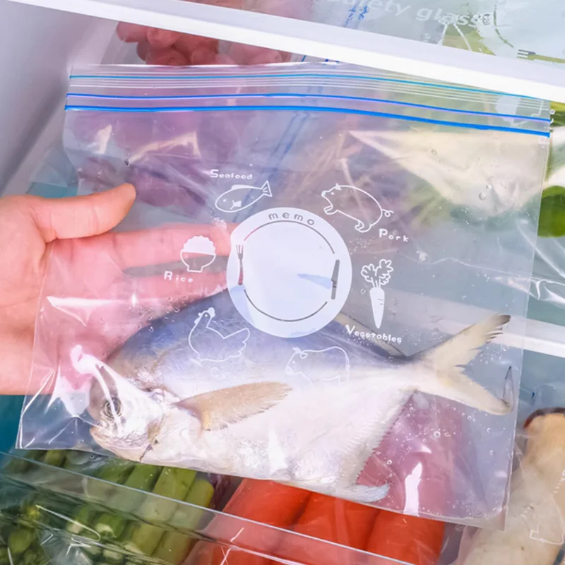 50Pcs Heavy-Duty Double Ziplock Freezer Bags - 10.63×11.02in