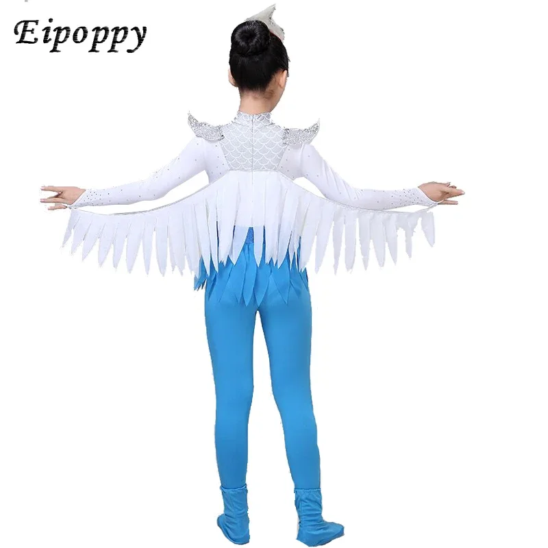 Xiaohe أجنحة جنح أنيقة للأطفال ، زي أداء الرقص ، شكل أجنحة الطيور ، ارتداء قطعة واحدة الأداء