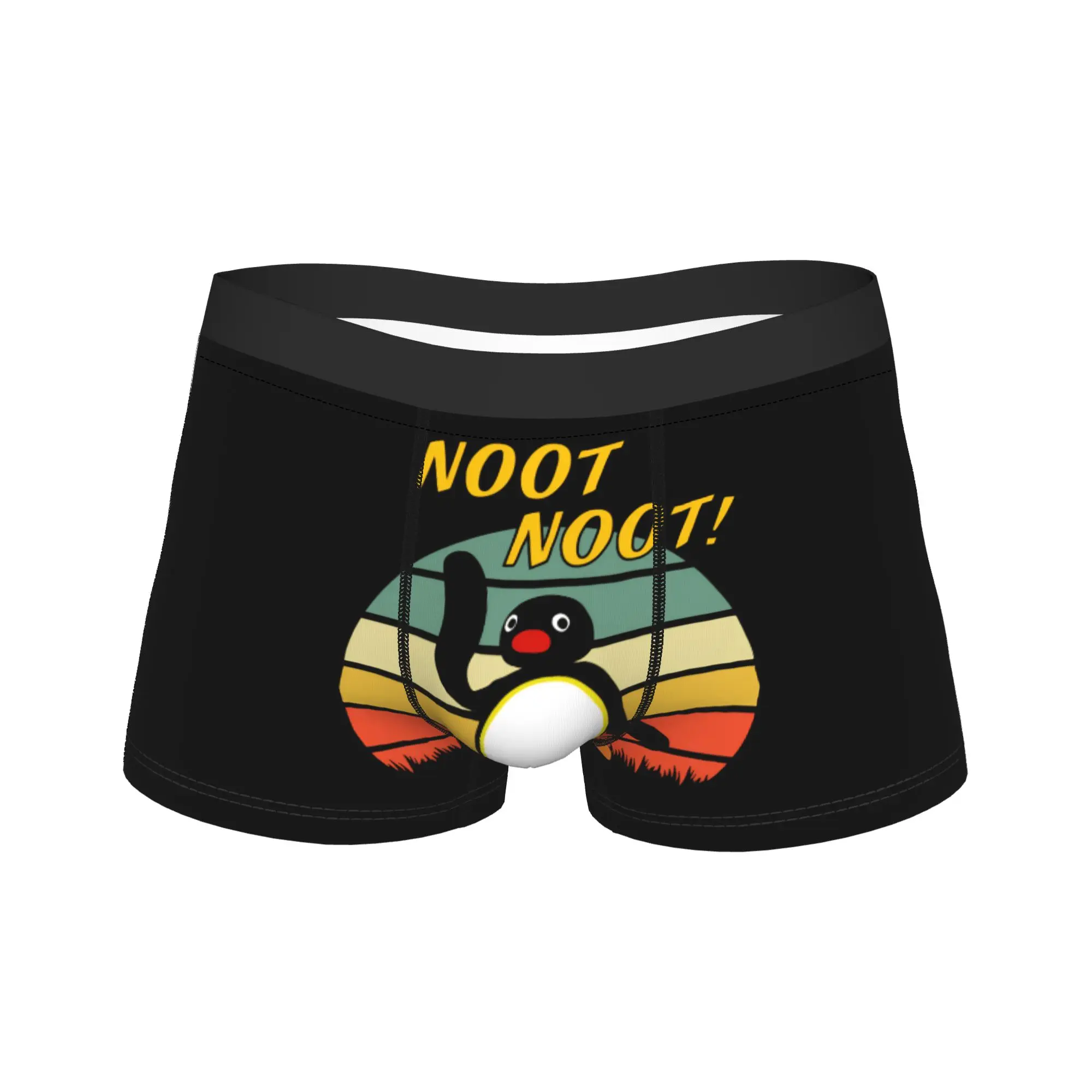 

Pingu Noot Noot Boxer Brief Underwear Trenky Men Classic Trunk Print Plus Size Panties