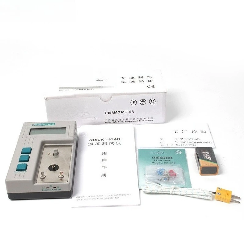 

191AD temperature tester, 800 ℃ welding table soldering iron head sensor, QUICK temperature measuring instrument