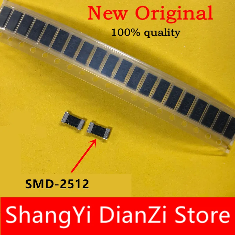 (5-100pieces/lot)100%New  Marking:   10m    10M   1% 2512  10Ω  10MΩ  SMD-2512  Patch resistance  Free shipping  Chip & IC