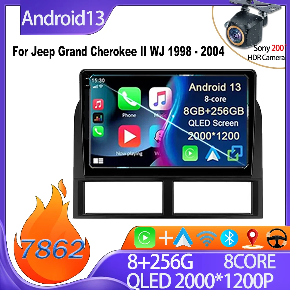 

Android Radio For Jeep Grand Cherokee II WJ 1998 - 2004 HDR QLED Screen GPS Navigation Rear Camera Bluetooth Carplay No 2din DVD