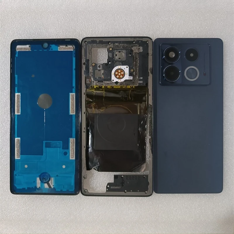 

Full Housing Case For Infinix Note 40 5G X6852 Front Frame+Middle Frame+Battery Door Cover Back With Camera Lens Repair Parts