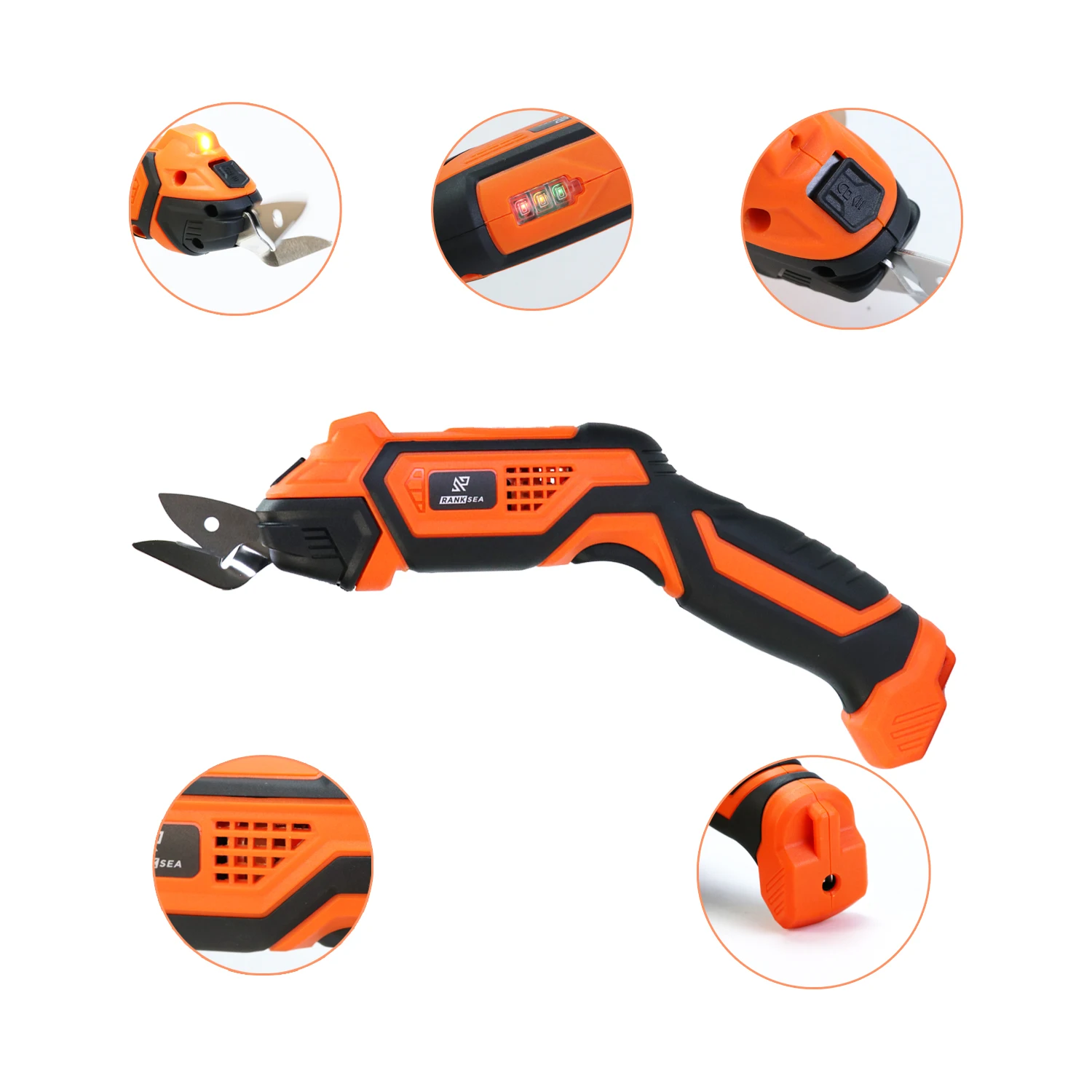 Cordless Electric Scissors Fabric Cut Electric Pruning Shears  for Fabric, Paper, Cardboard, Blister Pack with Dual Blades