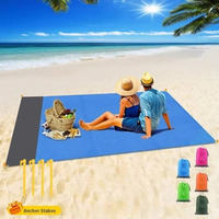 Creative Waterproof Pocket Beach Mat Folding Beach Blanket Camping Mat Lightweight Lightweight Mat Outdoor Picnic Mat